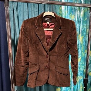 Vintage Patty Woodard california brown velvety blazer
